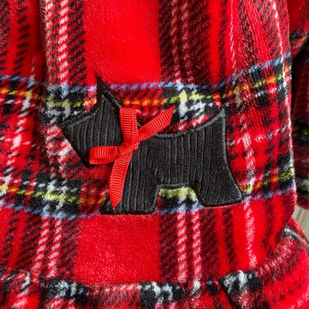 Florence Eiseman toddler girl plaid holiday tunic / sweater / quarter-zip - Picture 2 of 7